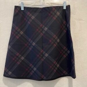 Max Studio Plaid Mini Skirt